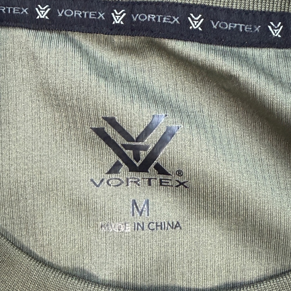 Vortex Long Sleeve Shirt Mens Size M Green Tactical Gorpcore Hunting Performance - Picture 3 of 12